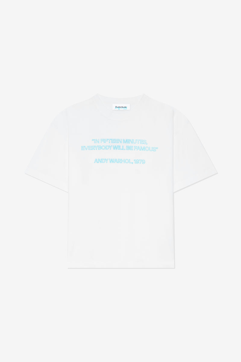 ETUDES STUDIO + ANDY WARHOL RELAX T-SHIRT QUOTE WHITE 1 ETUDES STUDIO + ANDY WARHOL RELAX T-SHIRT QUOTE WHITE 1