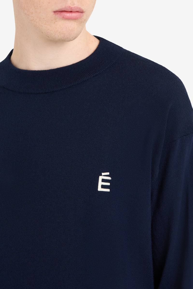 ETUDES STUDIO MERINO ROUNDNECK NAVY 4 ETUDES STUDIO MERINO ROUNDNECK NAVY 4