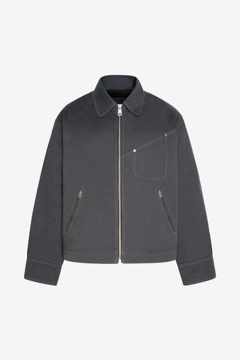ETUDES STUDIO BOXY ZIPPED JACKET DARK GREY 1 ETUDES STUDIO BOXY ZIPPED JACKET DARK GREY 1