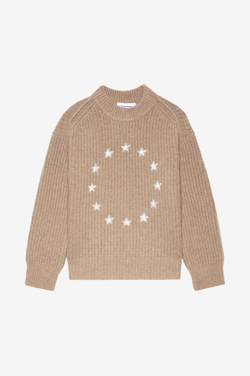 ETUDES STUDIO RIBBED ROUND NECK EUROPA BEIGE 1 ETUDES STUDIO RIBBED ROUND NECK EUROPA BEIGE 1