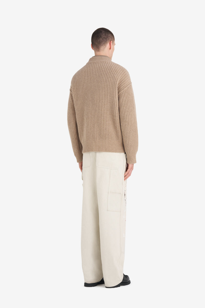 ETUDES STUDIO RIBBED ROUND NECK EUROPA BEIGE 4 ETUDES STUDIO RIBBED ROUND NECK EUROPA BEIGE 4