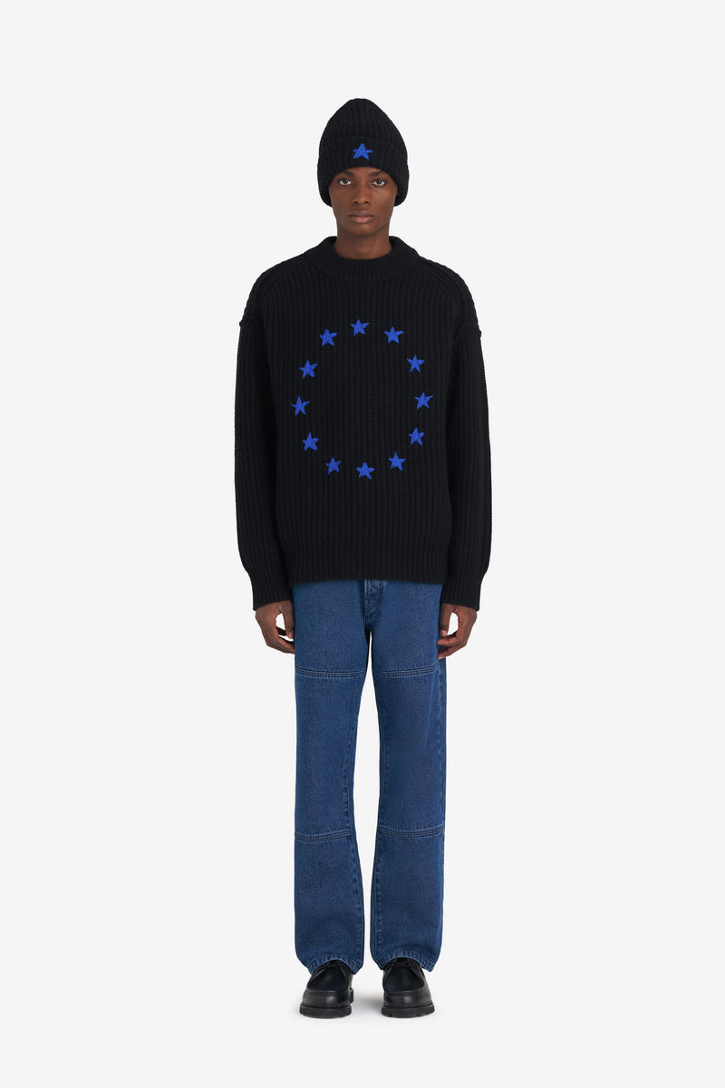 ETUDES STUDIO RIBBED ROUND NECK EUROPA BLACK 3 ETUDES STUDIO RIBBED ROUND NECK EUROPA BLACK 3
