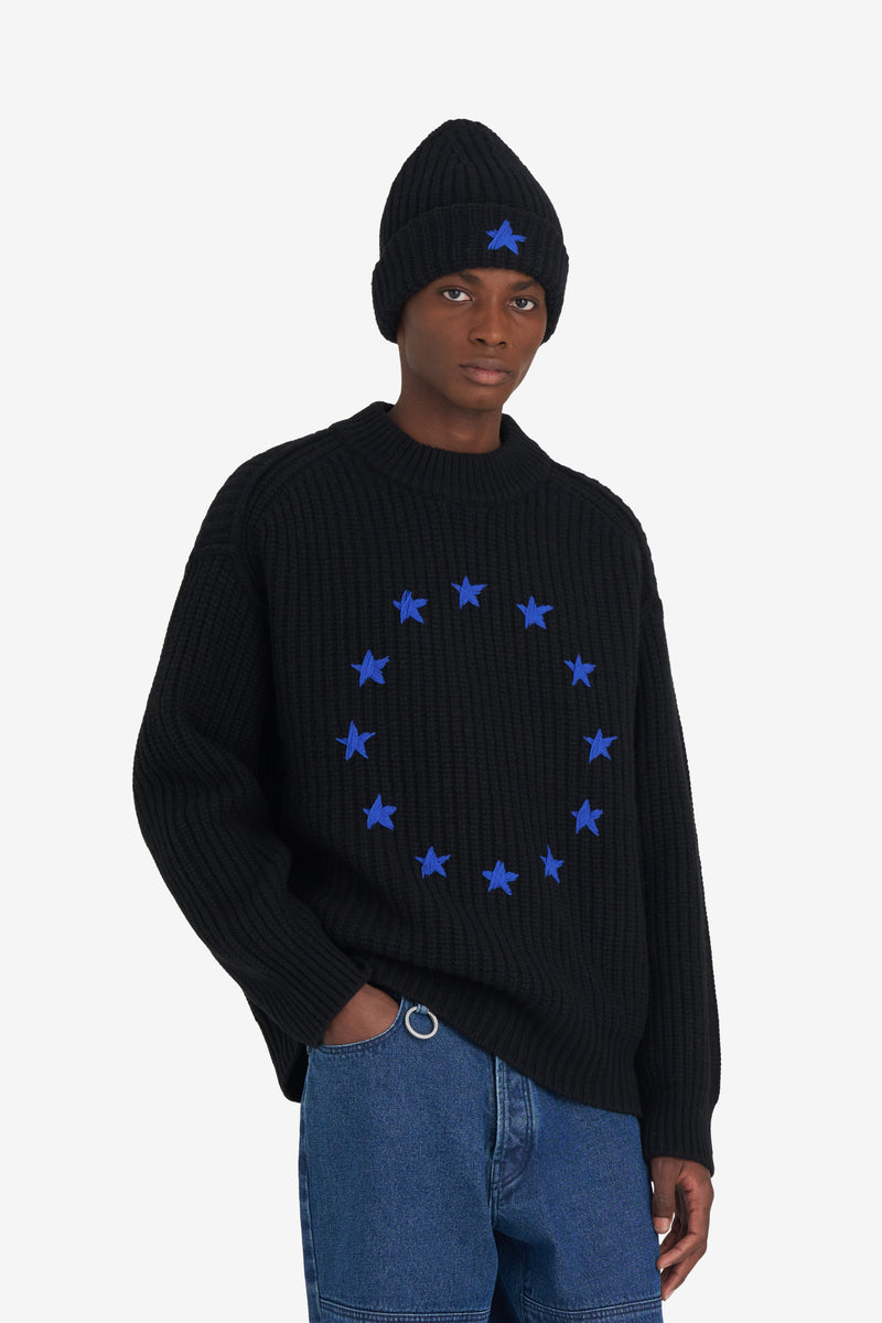 ETUDES STUDIO RIBBED ROUND NECK EUROPA BLACK 2 ETUDES STUDIO RIBBED ROUND NECK EUROPA BLACK 2