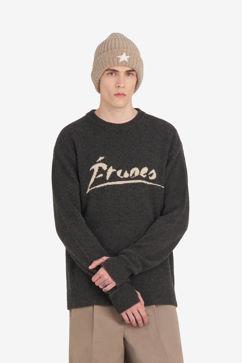 ETUDES STUDIO YAK ROUND NECK SIGNED DARK GREY 2 ETUDES STUDIO YAK ROUND NECK SIGNED DARK GREY 2