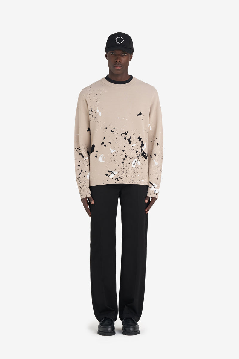 ETUDES STUDIO JACQUARD LONG SLEEVE T-SHIRT SPLASH BEIGE 3 ETUDES STUDIO JACQUARD LONG SLEEVE T-SHIRT SPLASH BEIGE 3