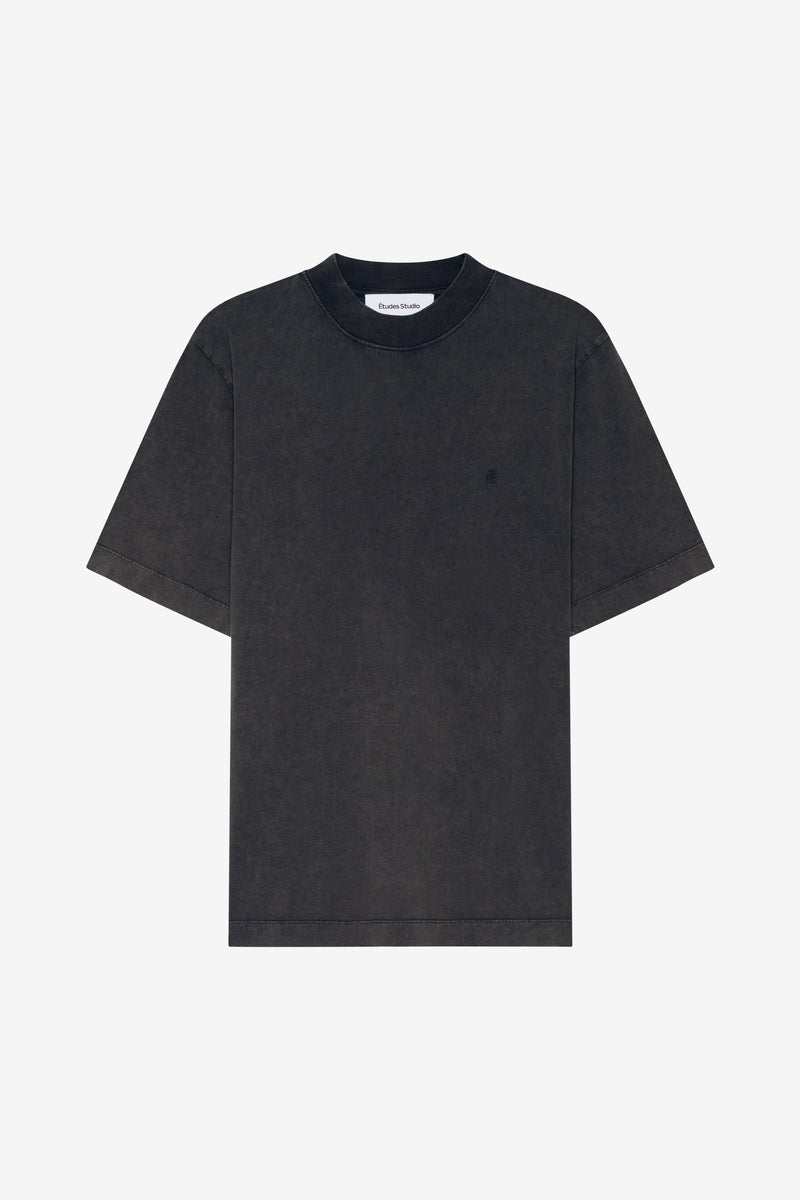 ETUDES STUDIO CLASSIC TEE SHIRT E FADED BLACK 1 ETUDES STUDIO CLASSIC TEE SHIRT E FADED BLACK 1