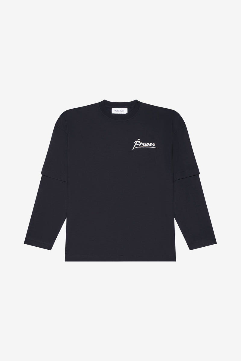ETUDES STUDIO DOUBLE SLEEVES T-SHIRT SIGNED BLACK 1 ETUDES STUDIO DOUBLE SLEEVES T-SHIRT SIGNED BLACK 1