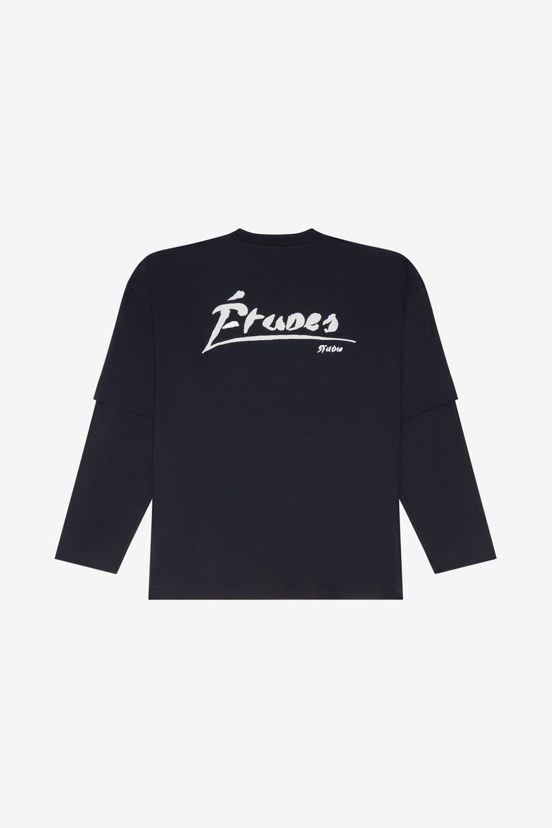 ETUDES STUDIO DOUBLE SLEEVES T-SHIRT SIGNED BLACK 2 ETUDES STUDIO DOUBLE SLEEVES T-SHIRT SIGNED BLACK 2