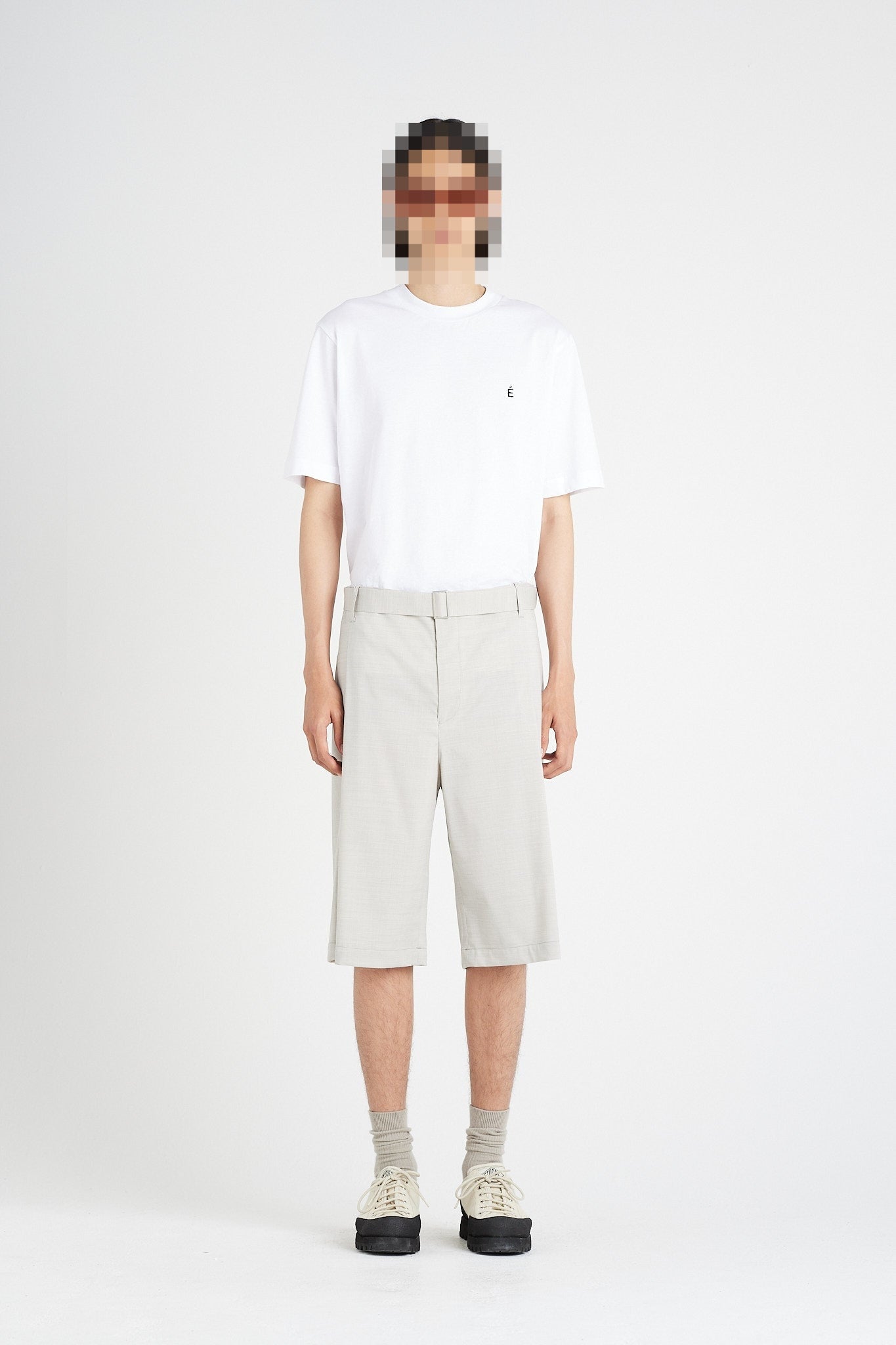 ÉTUDES COOPER SHORTS WOOL LIGHT GREY SHORTS 1