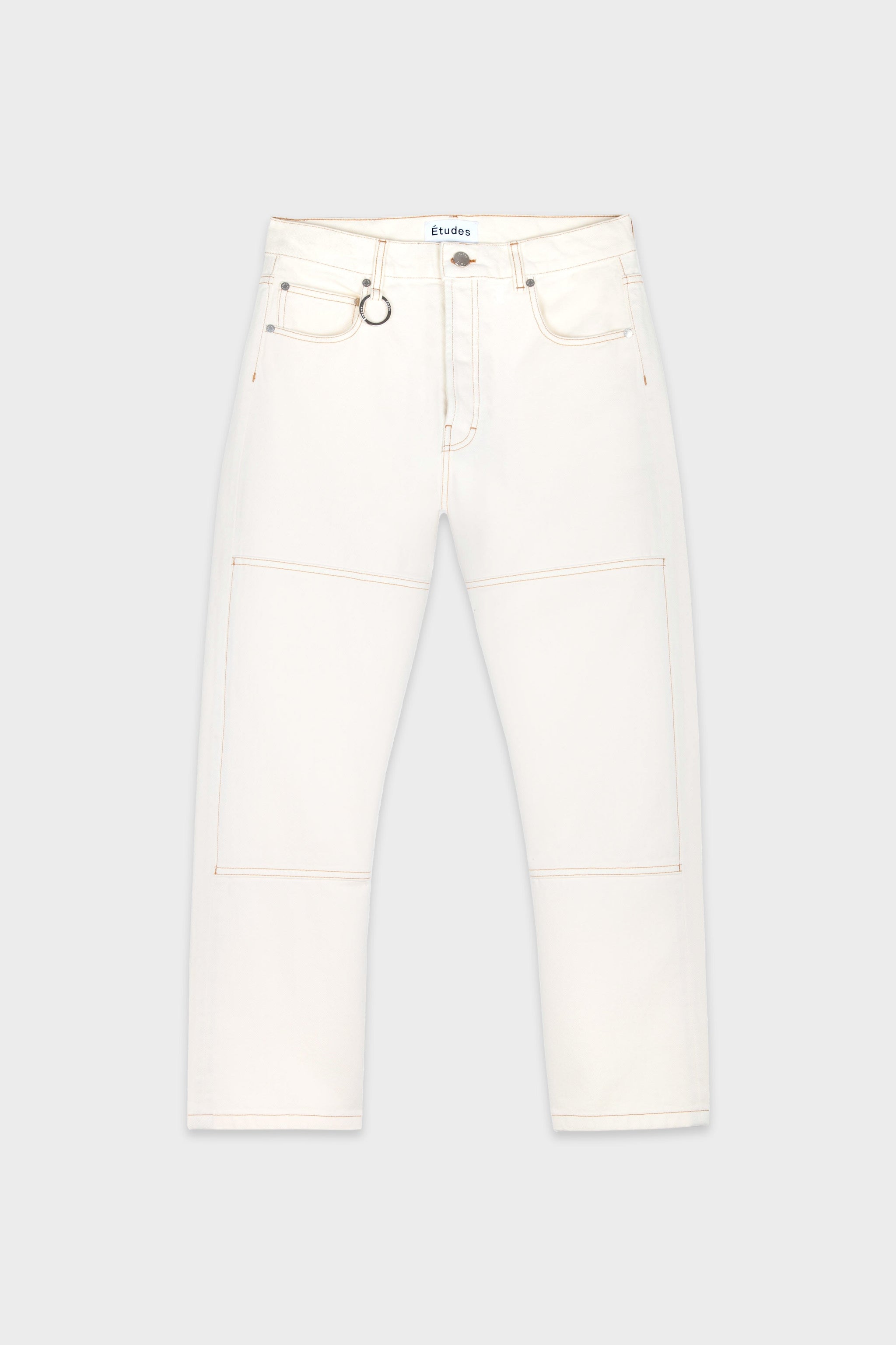 ÉTUDES CORNER DENIM DYED OFF WHITE TROUSERS 2