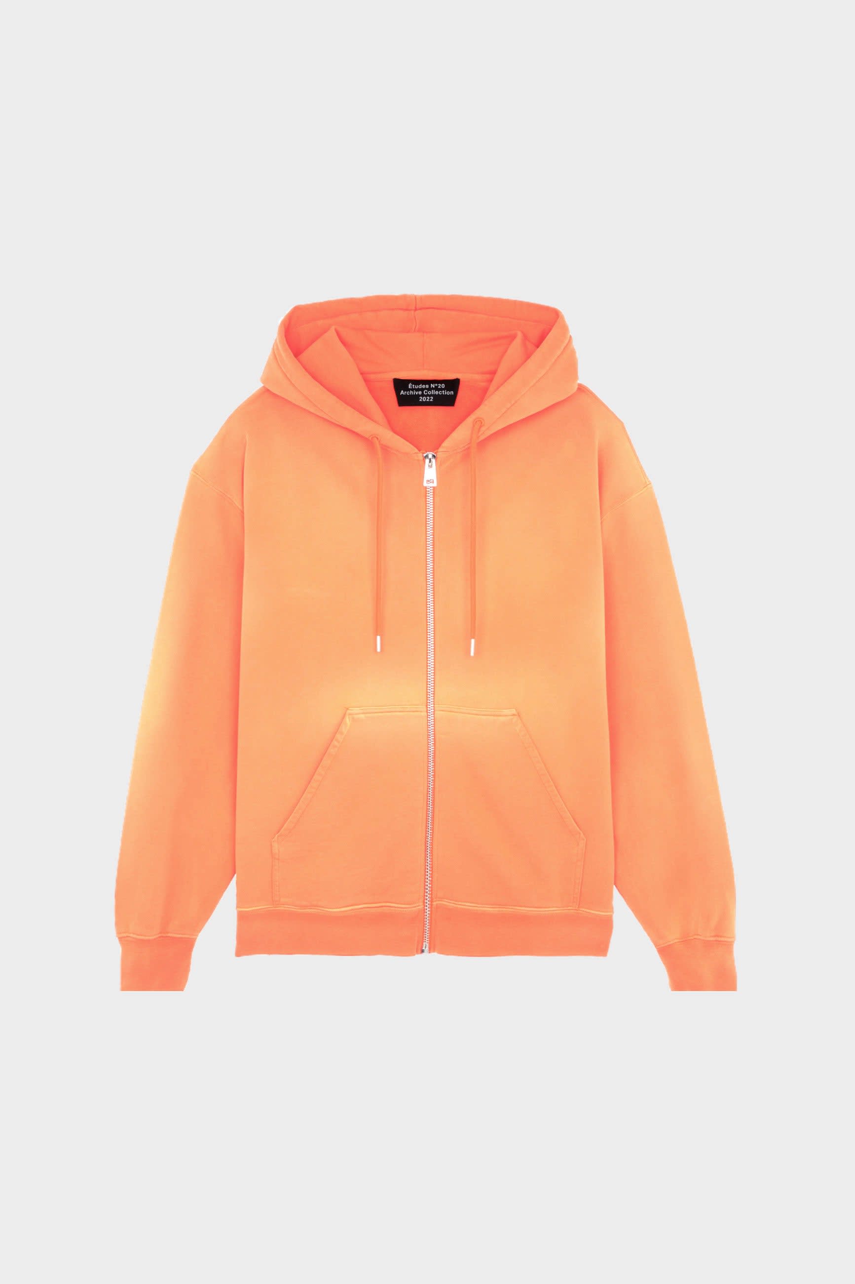 ÉTUDES EXTRA HOOD ZIPPED STENCIL ORANGE SWEATSHIRTS 2