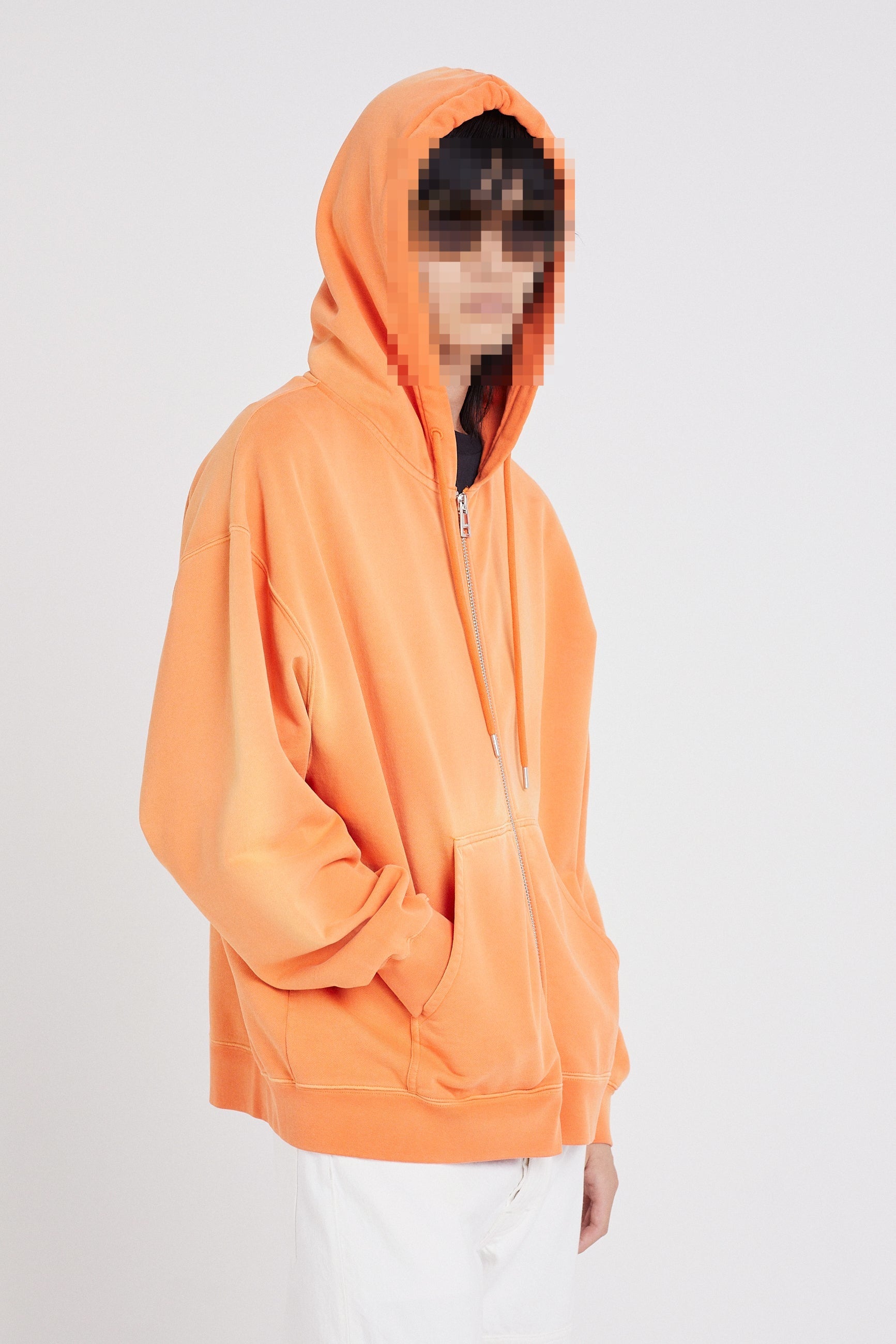 ÉTUDES EXTRA HOOD ZIPPED STENCIL ORANGE SWEATSHIRTS 5