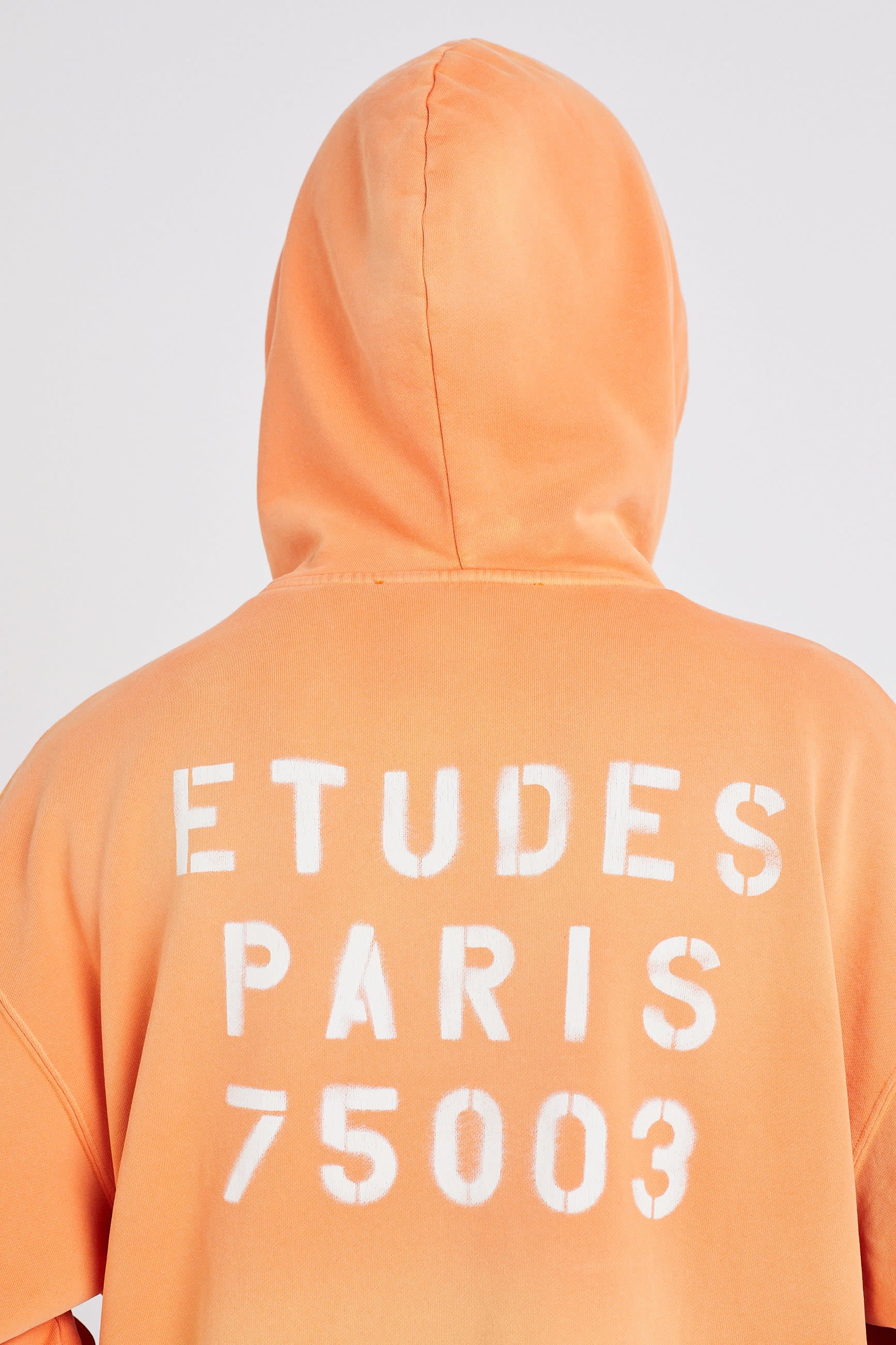 ÉTUDES EXTRA HOOD ZIPPED STENCIL ORANGE SWEATSHIRTS 6