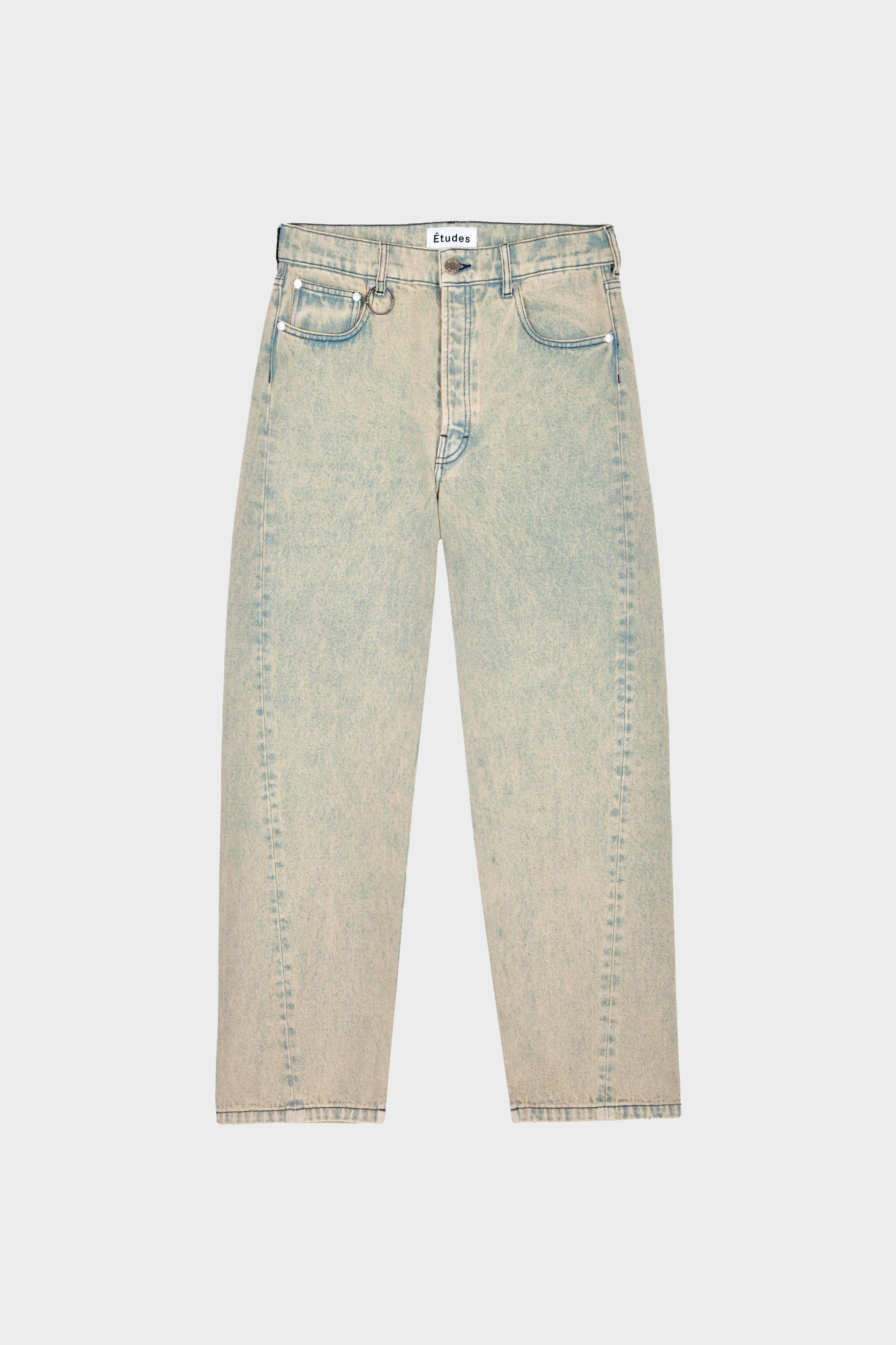 ÉTUDES SIDE DENIM OVERDYED YELLOW TROUSERS 2